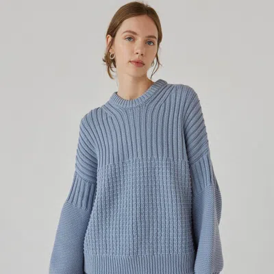 The Knotty Ones Delcia Sweater In Blue