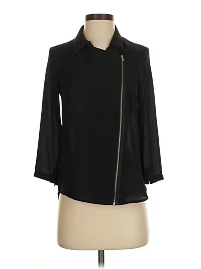 Pre-owned The Kooples 3/4 Sleeve Blouse In Black