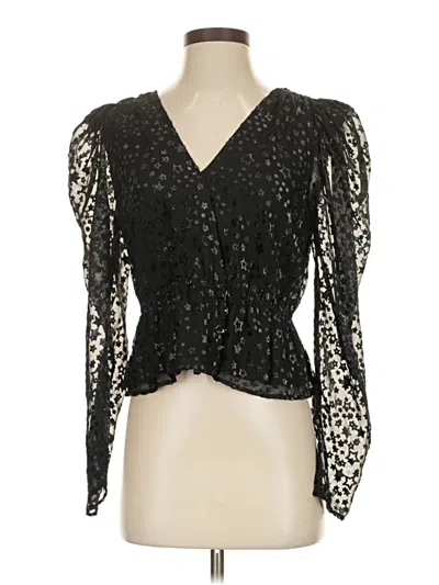 Pre-owned The Kooples 3/4 Sleeve Blouse In Black
