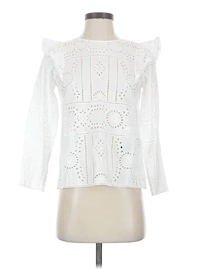Pre-owned The Kooples 3/4 Sleeve Blouse In White