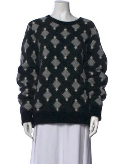 Pre-owned The Kooples Alpaca Printed Sweater In Black