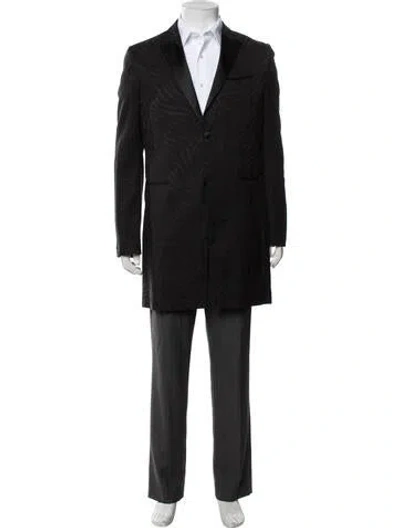 Pre-owned The Kooples Animal Print Blazer In Black