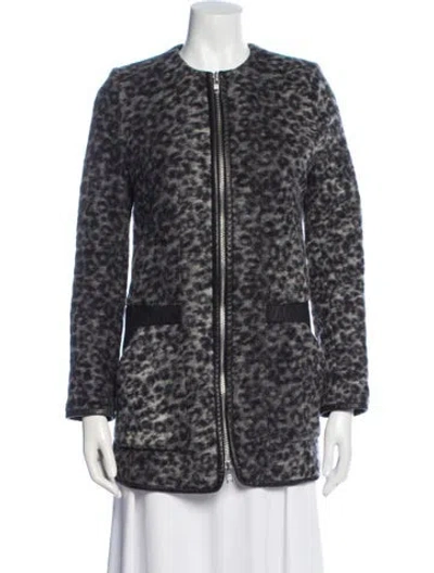 Pre-owned The Kooples Animal Print Jacket In Multicolor