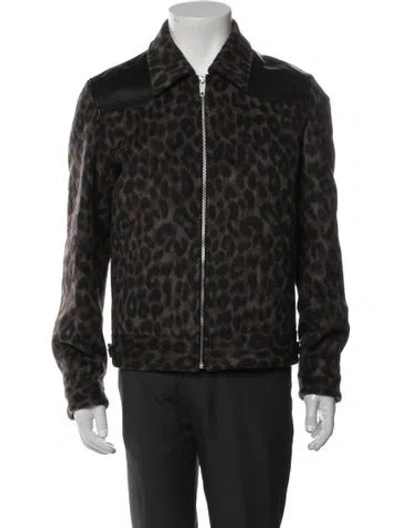 Pre-owned The Kooples Animal Print Jacket In Multicolor