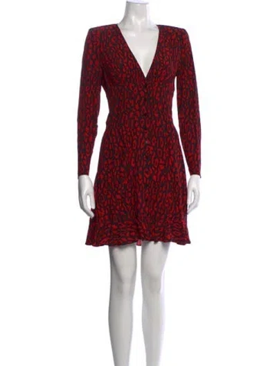 Pre-owned The Kooples Animal Print Mini Dress In Multi