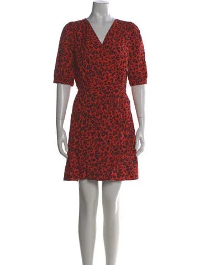 Pre-owned The Kooples Animal Print Mini Dress W/ Tags In Multi