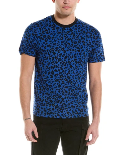 The Kooples Animal Print T-shirt In Blue