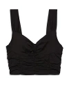 The Kooples Balconette Cropped Top In Black