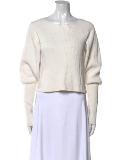 Pre-owned The Kooples Bateau Neckline Sweater In Neutral