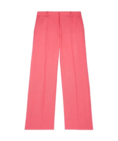 The Kooples Belt-loop Suit Pants In Vintage Pink