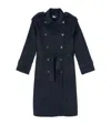 The Kooples Belted Trench Coat In Black