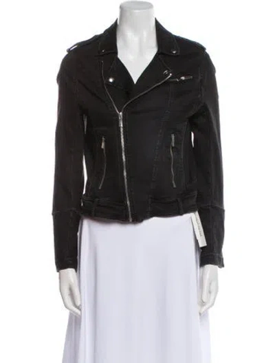 Pre-owned The Kooples Biker Jacket In Black