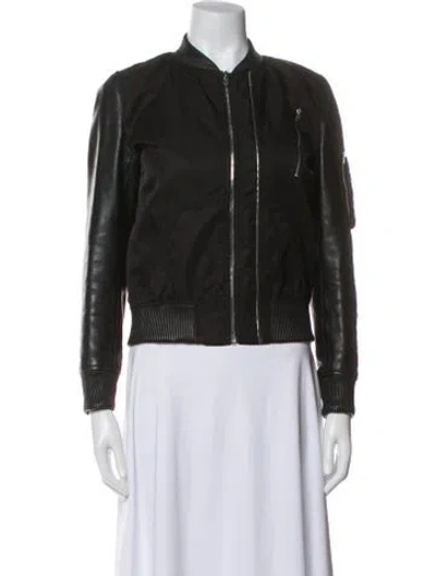 Pre-owned The Kooples Biker Jacket In Black