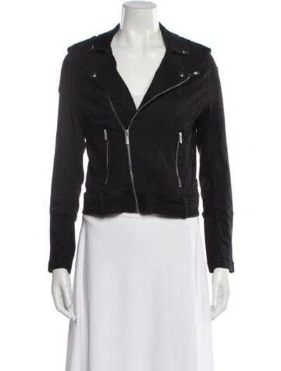 Pre-owned The Kooples Biker Jacket In Black