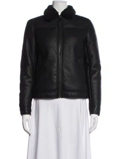 Pre-owned The Kooples Biker Jacket In Black