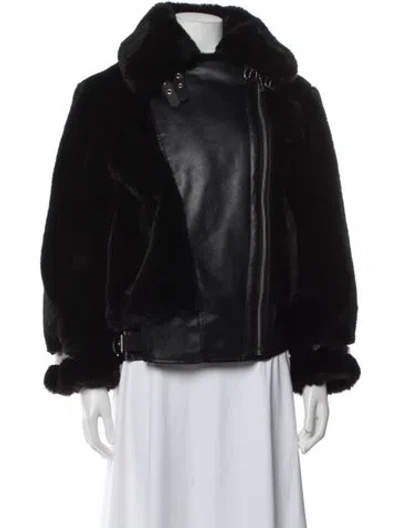 Pre-owned The Kooples Biker Jacket In Black