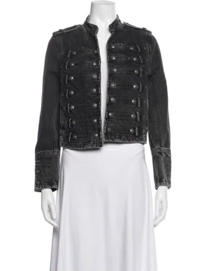 Pre-owned The Kooples Biker Jacket In Blue