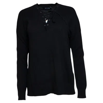 Pre-owned The Kooples , Black Lace Up Top