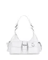 The Kooples Black Leather Amelia Bag In White