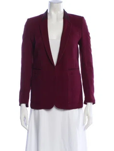 Pre-owned The Kooples Blazer In Burgundy