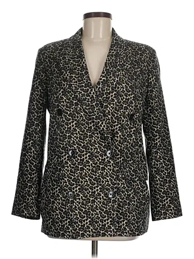 Pre-owned The Kooples Blazer Jacket In Gold