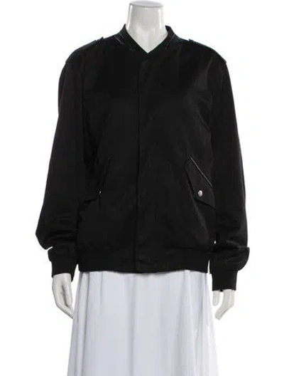Pre-owned The Kooples Bomber Jacket In Black