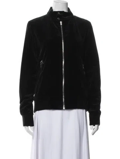 Pre-owned The Kooples Bomber Jacket In Black