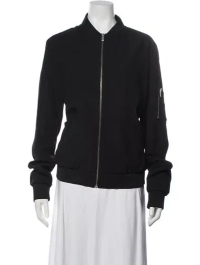 Pre-owned The Kooples Bomber Jacket In Black