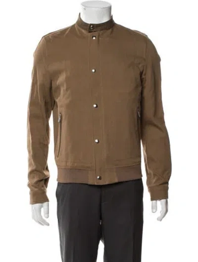 Pre-owned The Kooples Bomber Jacket In Brown