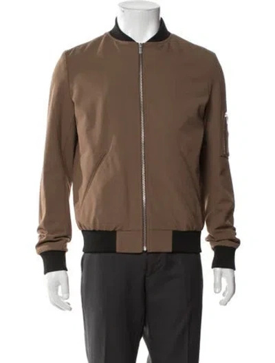 Pre-owned The Kooples Bomber Jacket In Brown