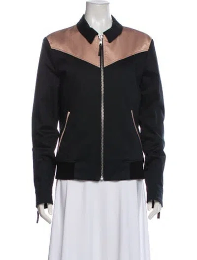 Pre-owned The Kooples Bomber Jacket In Gray