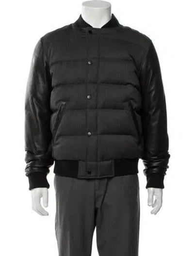 Pre-owned The Kooples Bomber Jacket In Grey