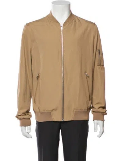 Pre-owned The Kooples Bomber Jacket In Neutral