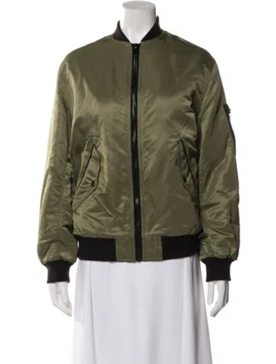 Pre-owned The Kooples Bomber Jacket W/ Tags In Green