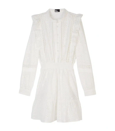The Kooples Broderie Anglaise Mini Dress In White