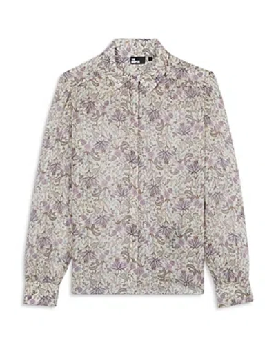 The Kooples Button Front Shirt In White