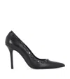 The Kooples Womens Black Stud-embellished Stiletto-heel Leather Court Shoes In Black