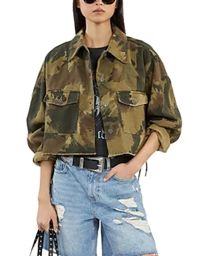 The Kooples Camouflage Denim Jacket