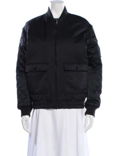 Pre-owned The Kooples Cashgora Bomber Jacket In Black