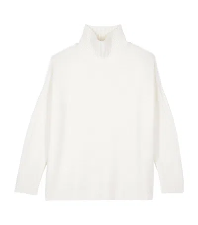 The Kooples Cashmere-blend Sweater In Ecru