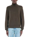 The Kooples Cashmere Blend Turtleneck Sweater In Khaki
