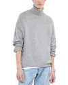 The Kooples Cashmere Blend Turtleneck Sweater In Middle Grey