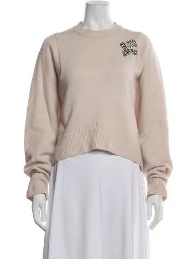 Pre-owned The Kooples Cashmere Crew Neck Sweater In Neutrals