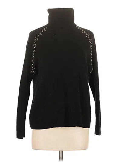Pre-owned The Kooples Cashmere Pullover Sweater In Black