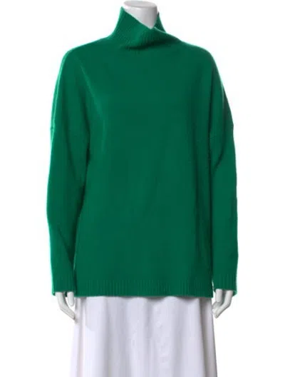 Pre-owned The Kooples Cashmere Turtleneck Sweater In Green