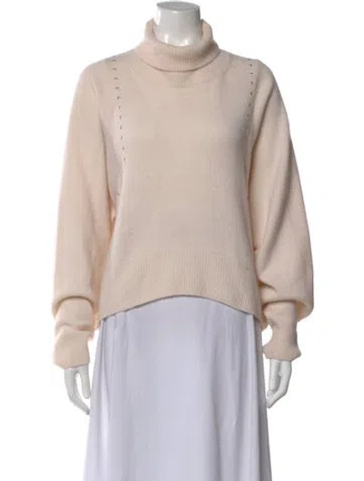 Pre-owned The Kooples Cashmere Turtleneck Sweater In Neutral