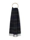 The Kooples Checked Wool Scarf In Blue