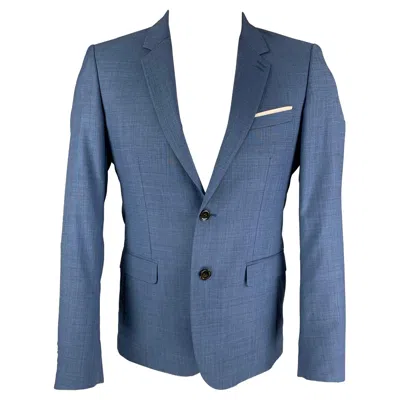 Pre-owned The Kooples Chest Size 36 Blue Wool Notch Lapel Sport Coat