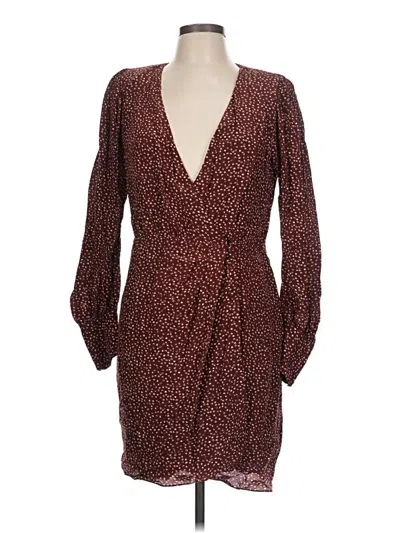 Pre-owned The Kooples Cocktail Dress In Burgundy
