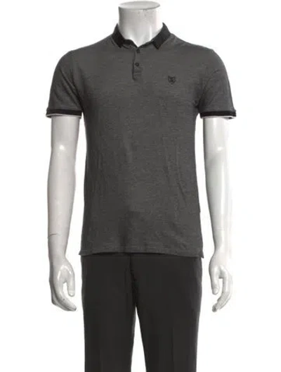 Pre-owned The Kooples Collar Short Sleeve Polo Shirt In Grey